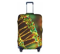 Rich&Rabbit DNA Chain 18-32 Inch Washable Travel Luggage Protective Cover with Photo Print, white, M