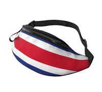 Rich&Rabbit Flag of Costa Rica Print Multifunctional Waist Pack for Hiking Traveling Running Mountain Treks, Black, One Size