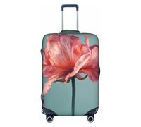 Rich&Rabbit Flower Print Suitcase Cover Washable Travel Luggage Protector Cover Baggage Decoraitve Cover (18-32in), White, L