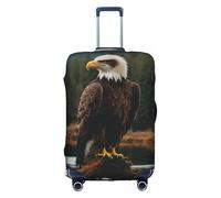 Rich&Rabbit Flying Eagle Print Suitcase Cover Washable Travel Luggage Protector Cover Baggage Decoraitve Cover (18-32in), White, M