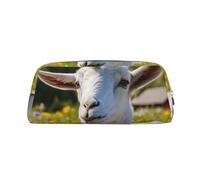 Rich&Rabbit Goat Print Zipper Cosmetic Makeup Pouch Bag Portable Travel Storage Bag Daily Use Purse, Gold, One Size