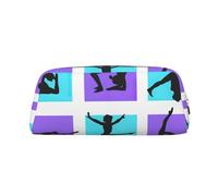 Rich&Rabbit Gymnastics Game Print Zipper Cosmetic Makeup Pouch Bag Portable Travel Storage Bag Daily Use Purse, Gold, One Size