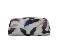 Rich&Rabbit Halloween Bats Grey Print Zipper Cosmetic Makeup Pouch Bag Portable Travel Storage Bag Daily Use Purse, Gold, One Size
