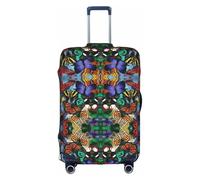 Rich&Rabbit Hand drawn color butterfly Print Suitcase Cover Washable Travel Luggage Protector Cover Baggage Decoraitve Cover (18-32in), White, S