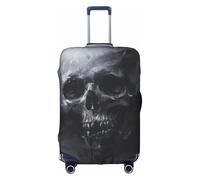 Rich&Rabbit horror ghost skull Print Suitcase Cover Washable Travel Luggage Protector Cover Baggage Decoraitve Cover (18-32in), White, L