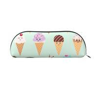 Rich&Rabbit Ice Cream Cones Print Versatile Zipper Pouches Cosmetics Tiny Accessories Small Parts Storage Bags, Silver, One Size