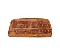 Rich&Rabbit Industrial Brick Wall Background Print Zipper Cosmetic Makeup Pouch Bag Portable Travel Storage Bag Daily Use Purse, Silver, One Size