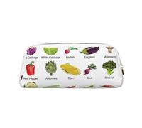 Rich&Rabbit Introduction of various vegetables Print Zipper Cosmetic Makeup Pouch Bag Portable Travel Storage Bag Daily Use Purse, Gold, One Size