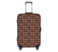 Rich&Rabbit Lodge Travel Luggage Cover Protective Washable Travel Luggage Cover Deer Fish Print 18-32 Inch, white, S