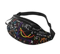 Rich&Rabbit Math Formula Print Multifunctional Waist Pack for Hiking Traveling Running Mountain Treks, Black, One Size