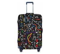 Rich&Rabbit Mathematical Formula Printed Washable Travel Luggage Protector Cover Decorative Luggage Cover (18-32 Inch), white, S