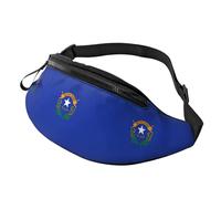 Rich&Rabbit Nevada State Flag Print Multifunctional Waist Pack for Hiking Traveling Running Mountain Treks, Black, One Size