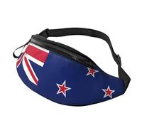 Rich&Rabbit New Zealand Flag Print Multifunctional Waist Pack for Hiking Traveling Running Mountain Treks, Black, One Size