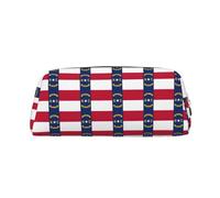 Rich&Rabbit North Carolina state flag Print Zipper Cosmetic Makeup Pouch Bag Portable Travel Storage Bag Daily Use Purse, Gold, One Size