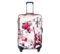 Rich&Rabbit Paris Eiffel Tower France Print Suitcase Cover Washable Travel Luggage Protector Cover Baggage Decoraitve Cover (18-32in), White, XL