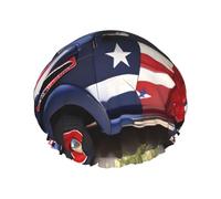 Rich&Rabbit Patriotic Trucks Print Shower Cap for Women Stretchy Reusable Leakproof Double Layer