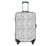 Rich&Rabbit Stylish Crowd of Penguins Patterns Print Suitcase Cover Washable Travel Luggage Protector Cover Baggage Decoraitve Cover (18-32in), White, XL