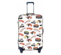 Rich&Rabbit Sushi Print Washable Travel Luggage Protector Cover (18-32 inch), white, M