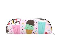 Rich&Rabbit Sweet Ice Cream Print Versatile Zipper Pouches Cosmetics Tiny Accessories Small Parts Storage Bags, Silver, One Size