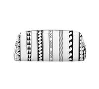 Rich&Rabbit Triangle Stripes Bohemian Patterns Print Zipper Cosmetic Makeup Pouch Bag Portable Travel Storage Bag Daily Use Purse, Silver, One Size