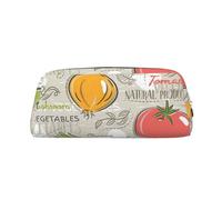 Rich&Rabbit Vegetable Fruit Print Zipper Cosmetic Makeup Pouch Bag Portable Travel Storage Bag Daily Use Purse, Silver, One Size