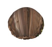 Rich&Rabbit Vintage Door Print Shower Cap for Women Stretch Reusable Leakproof Double Layer Black