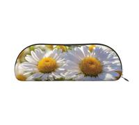 Rich&Rabbit Wild White Daisy Flower Print Versatile Zipper Pouches Cosmetics Tiny Accessories Small Parts Storage Bags, Silver, One Size