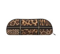 Rich&Rabbit Wild Zoo Print Versatile Zipper Pouches Cosmetics Tiny Accessories Small Parts Storage Bags, Gold, One Size