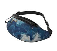 Rich&Rabbit Within Tides Print Multifunctional Waist Pack for Hiking Traveling Running Mountain Treks, Black, One Size