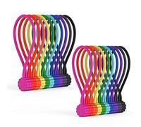 Rich&Ray Magnetic Reusable Silicone Cable Ties, Phone Cord Holder, Magnetic Cable Ties for Headphone Cables, Charging Cable Organizer, Book Markers, Hanging Stuff