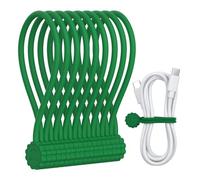 Rich&Ray Silicone Magnetic Twist Ties, Reusable Magnetic Ties for Bundling and Organizing Cable, Hanging or Holding Stuff, Kitchen Magnets, Office Magnets or Just for Fun (Green)