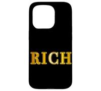 RICH/Rich "Rich Man" Gorgeous Celebrity Character [Strange Design Shop] Funny Design Case for iPhone 15 Pro