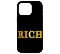RICH/Rich "Rich Man" Gorgeous Celebrity Character [Strange Design Shop] Funny Design Case for iPhone 16 Pro