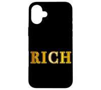 RICH/Rich "Rich Man" Gorgeous Celebrity Character [Strange Design Shop] Funny Design Case for iPhone 16 Plus