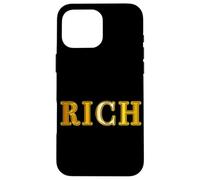 RICH/Rich "Rich Man" Gorgeous Celebrity Character [Strange Design Shop] Funny Design Case for iPhone 16 Pro Max