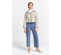 Rich & Royal Bouclé Jacket With Tape Vintage Blue size XS | Cropped Jackets Outlet | Women | White XS