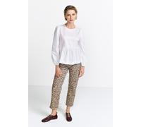 Rich & Royal Cotton Blouse With Peplum Sustainable White size 42 | Longsleeves Outlet | Women | White 42