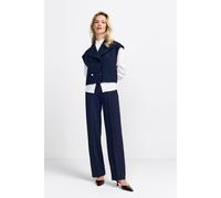 Rich & Royal Culotte With Elastic Tape Midnight Blue size 34 | Straight Pants Outlet | Women | White 34