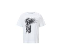 Rich & Royal Easy Fit T-shirt "leopard" Organic White size XL | Shirts Outlet | Women | White XL