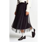 Rich & Royal Printed Tulle Skirt Midnight Blue size S | Midi Skirts Outlet | Women | Blue S