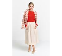Rich & Royal Seamless Crew Neck Half Cardigan Sunset Red size S | Sweaters Outlet | Women | Yellow S