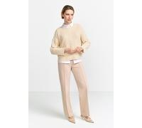 Rich & Royal Slub Yarn Crew Neck Pearl White size L | Sweaters Outlet | Women | Green L