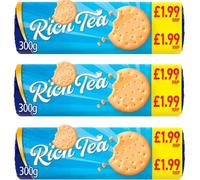 Rich Tea Classic Biscuits 300g PMP - Light Crisp Tea Biscuits, Traditional British Classic Biscuits, Golden Sweet Biscuits, Perfect with Tea & Coffee Breaks (6 x Pack)