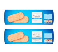 Rich Tea Fingers Smooth & Snappy Biscuits, Lightly Malty, Suitable for Vegan, 250g, Pack of 2