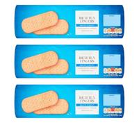 Rich Tea Fingers Smooth & Snappy Biscuits, Lightly Malty, Suitable for Vegan, 250g, Pack of 3