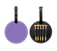 Rich Violet Black Printed Golf tee Storage Bag - for Men only, Durable PU Material, Easy to Carry, Enhance The Golf Experience