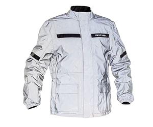 Richa 2RFL4900-M Rain Flare Reflective Motorcycle Over Jacket M Reflective White
