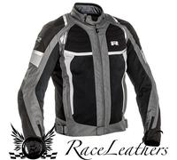 Richa Motorcycle Jacket Airstream X - Textile, Waterproof, CE Approved - Titanium/Beige