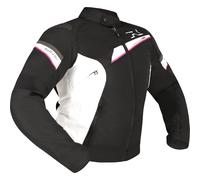 Richa Ladies Gotham 3 Waterproof Motorcycle Textile Jacket - Black/White/Fuchsia