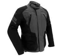 Richa Phantom 3 Textile Waterproof Motorcycle Jacket - Black / Dark Grey